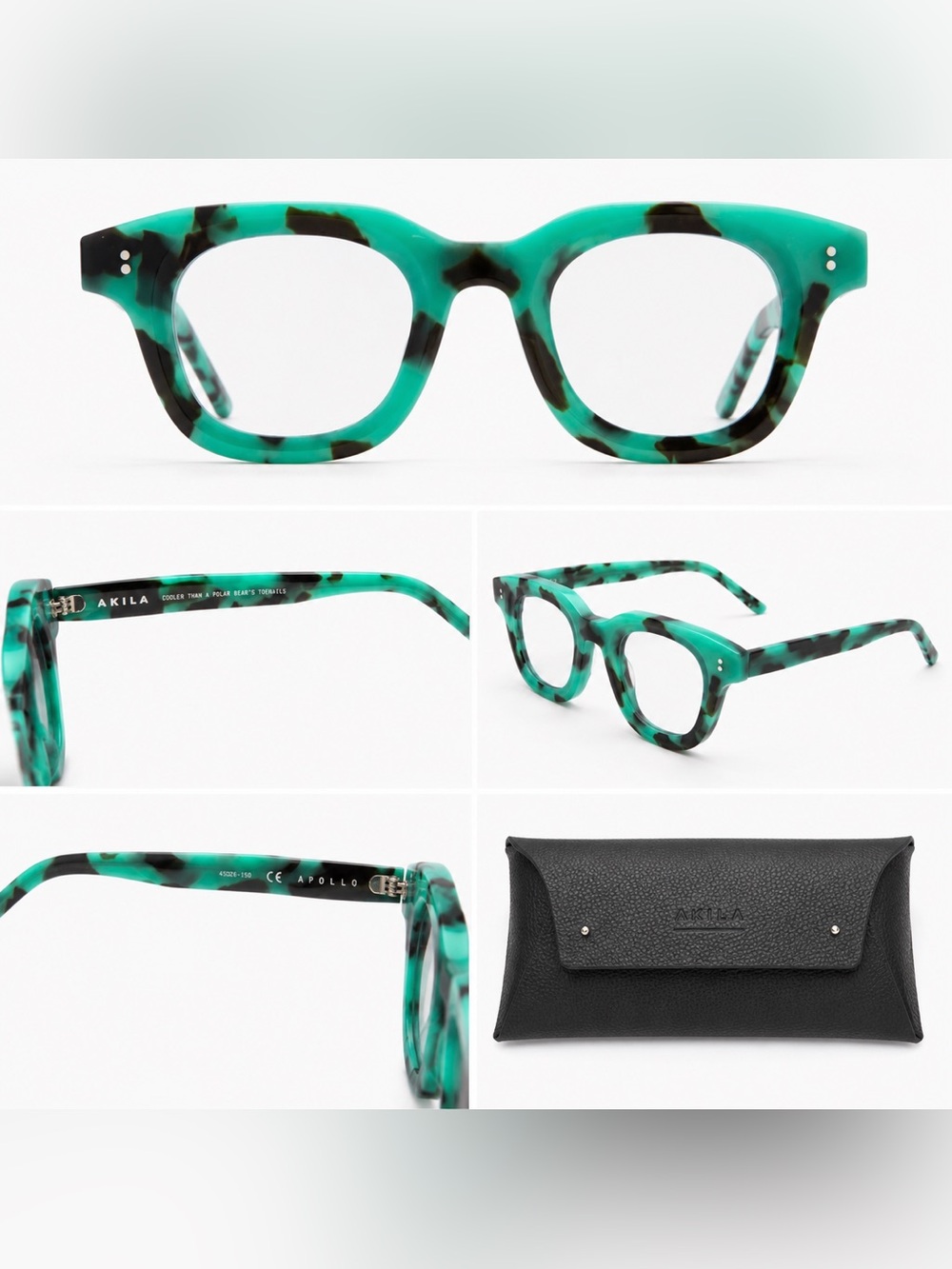 Akila Green Tortoiseshell sunglasses / lightly tinted